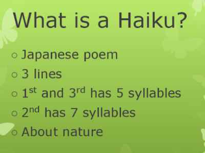 Haikus as a&nbsp;Stack